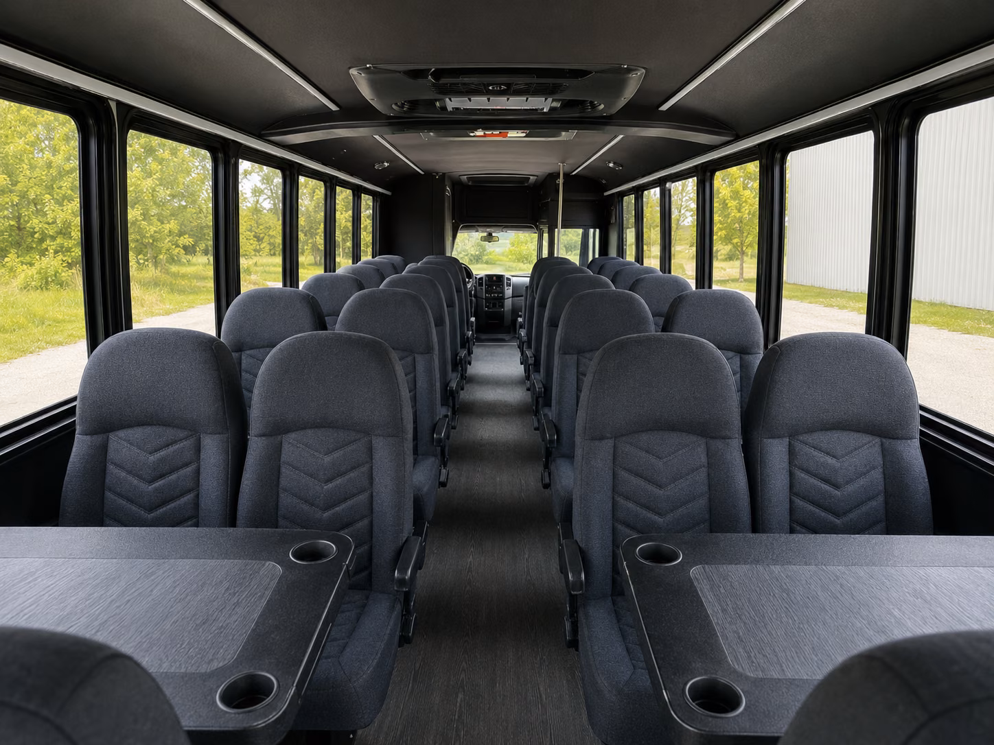 west covina 18 passenger minibus inside