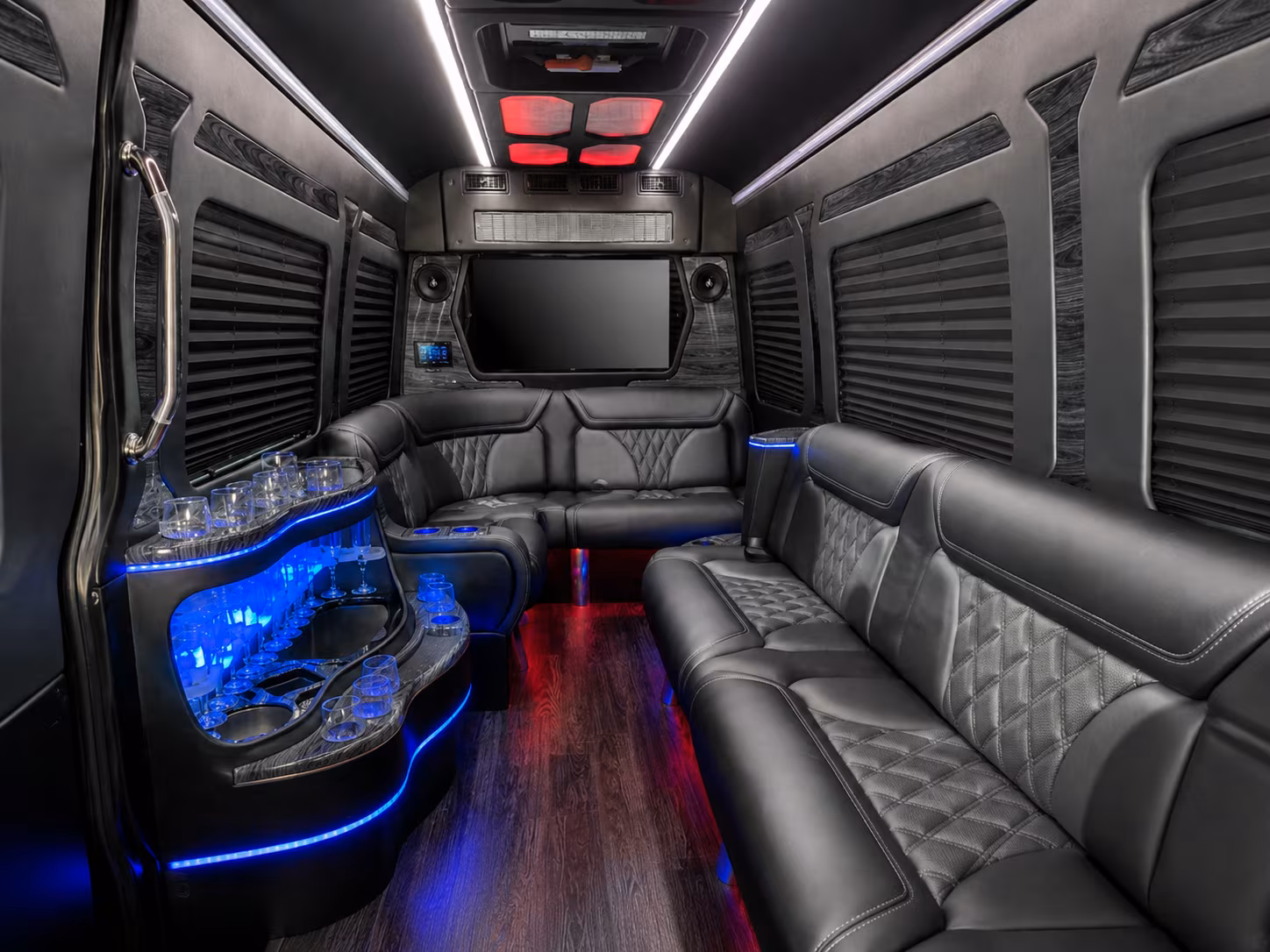 west covina 20 passenger party bus inside